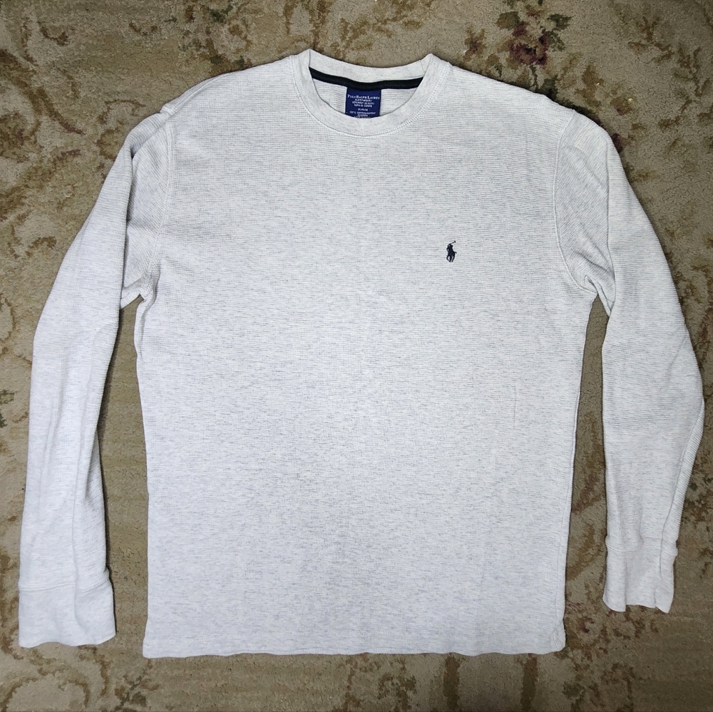 Ralph Lauren Gray Long Sleeve Sleep Shirt Medium